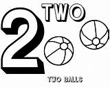 Number Coloring Two Worksheets Numbers Tracing Preschool Sheet Balls Kindergarten Color Kids Template Toddler Printable Quotes Quotesgram Pages Crafts Choose sketch template