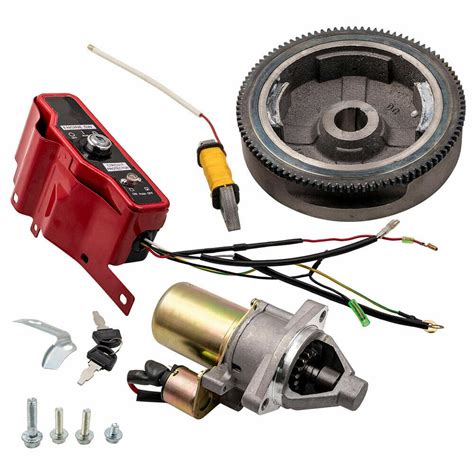 electric start kit flywheel starter motor ingnition  honda gx hp gx ebay