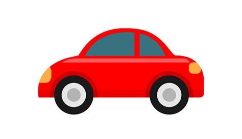 red car icon isolated  white background clip art car red cute illustration car flat simple