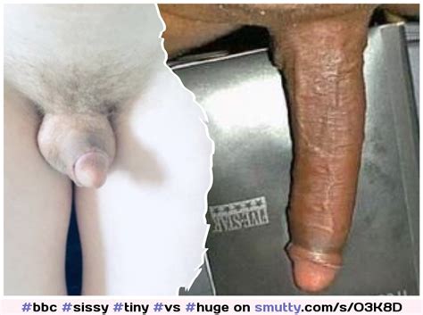 Sissy Size Comparison Bbc Sissy Tiny Vs Huge Black White