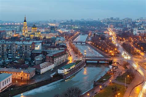 major cities  ukraine worldatlas