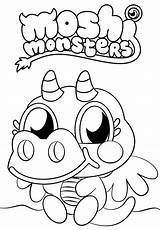 Monsters Moshi Burnie Sprite Yellowimages Getdrawings Drukuj sketch template