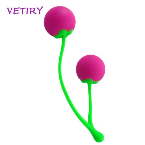 Vetiry Silicone Smart Ball Cherry Kegel Ball Vaginal Tight Exercise