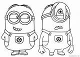 Coloring Pages Minions Basketball Minion Coloring4free Stuart Dave sketch template
