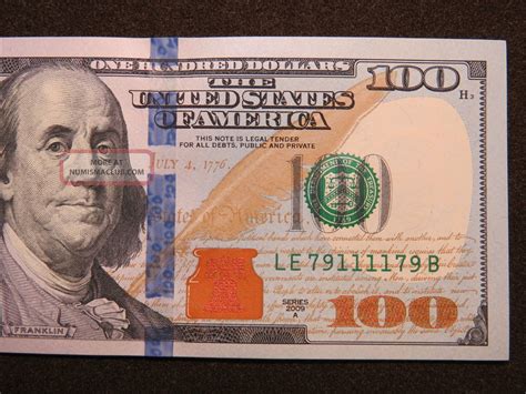dollar bank note leb bookend bill united states unc