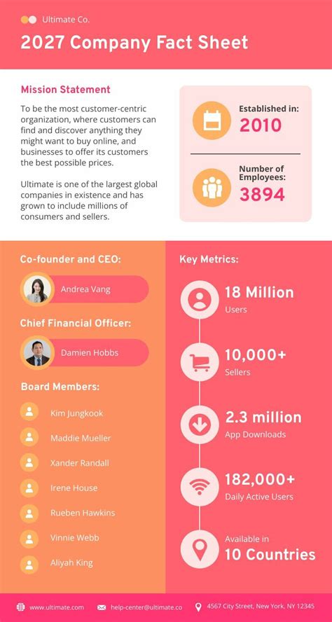 company fact sheet  infographic template piktochart