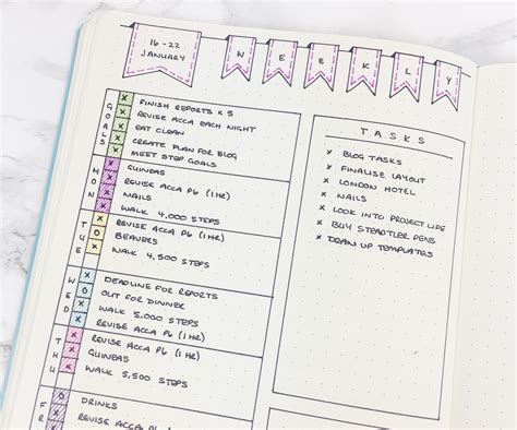 simple weekly layout template kate louise