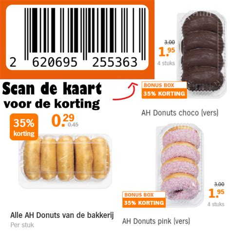 ah bonuskaart korting ah persoonlijke bonus box donuts juf jannie leren met kinderen