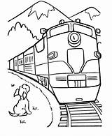Coloring Pages Train Trains Kids Sheets Thomas Track sketch template