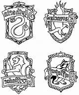Hogwarts Potter Harry Coloring Pages Crest Gryffindor Houses Ravenclaw House Quidditch Color Hufflepuff Colouring Crests Book Voldemort Getdrawings Printable Getcolorings sketch template
