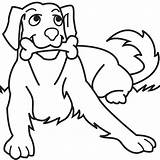 Dog Coloring Pages Cute Printable Kids Puppy Bone Animal sketch template