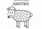 Mouton Gommettes Coloriage Colorier Nounoudunord Paques sketch template