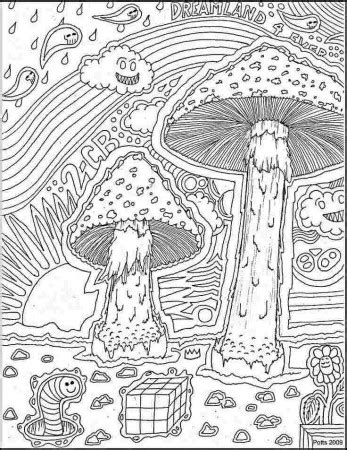 mushroom coloring pages  adults  mushroom coloring pages