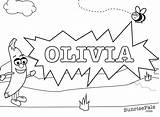 Olivia Sophia Coloring Print Name Pages Color Names Spelling sketch template