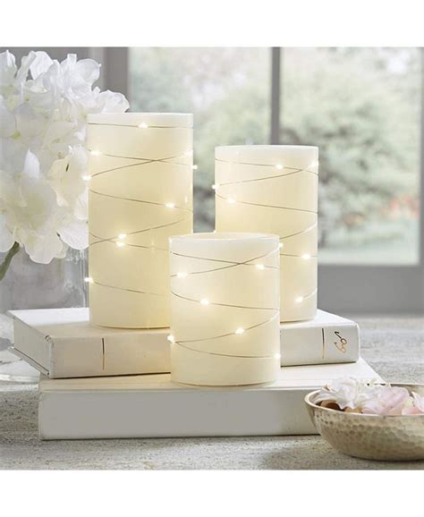 Laura Ashley Candle Flameless Led With Timer Set Of 3 And Reviews