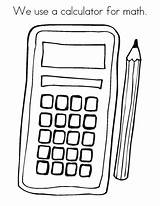 Coloring Math Pages Calculator Kids Printable sketch template