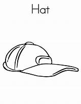 Hat Coloring Template sketch template
