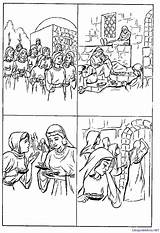 Parabolas Virgens Biblicas Coloriage Personnages Celula Testament sketch template