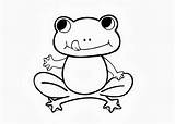 Frog Coloring Pages Drawing Kids Easy Frogs Cute Print Cartoon Colouring Printable Kermit Toad Draw Cycle Life Color Theme Drawings sketch template