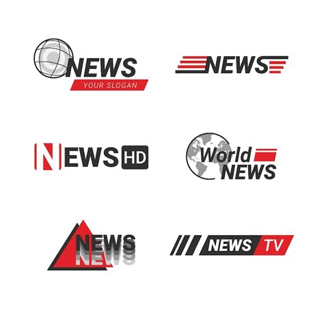 vector news logo set