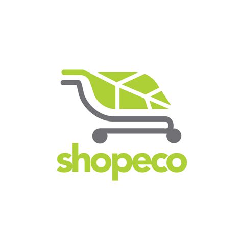 shopecoshopping cart leaf logo design logo cowboy