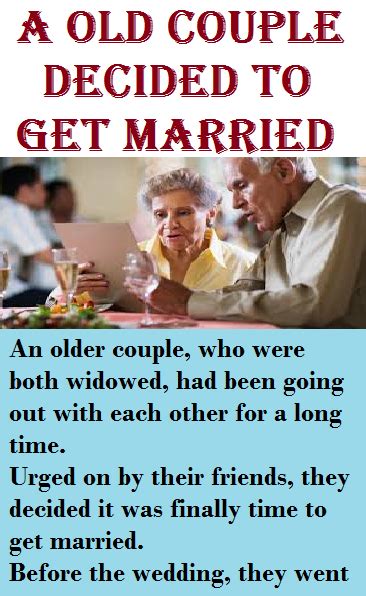 An Old Couple Decided To Get Married Cute Old Couples Older Couples
