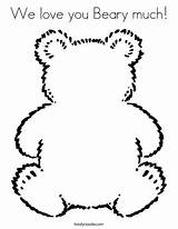 Bear Coloring Teddy Corduroy Brown Pages Body Parts Bears Printables Printable Color Twistynoodle Blank Picnic Print Beary Much Kids Noodle sketch template