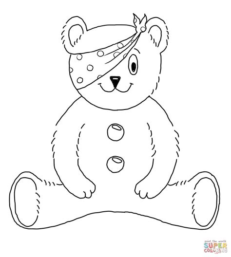 pudsey bear colouring pages sketch coloring page