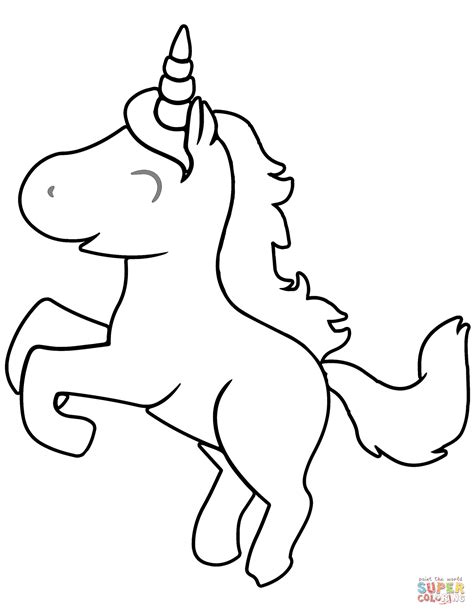 cute cartoon unicorn coloring page  printable coloring pages