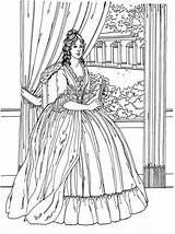 Disegni Antica Colorare Nobildonne Noblewomen Fashions Coloringpagesforadult Printable sketch template