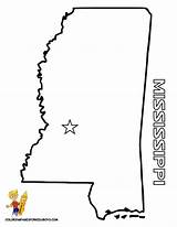 Mississippi Coloring State Pages Maps Outline Kids Printable Map Flag Sheets Yescoloring Choose Board sketch template