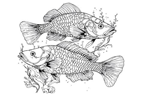 printable bass fish coloring pages