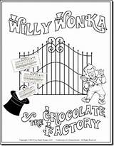 Chocolate Factory Wonka Willy Coloring Pages Language Unit Study Arts sketch template