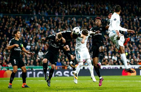 match in photos paris saint germain fall to real madrid in champions league psg talk