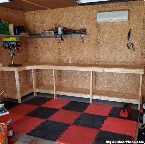 diy garage workbench myoutdoorplans  woodworking