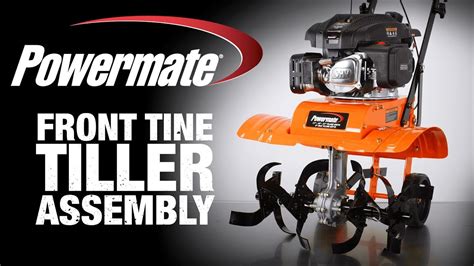 powermate front tine tiller assembly youtube