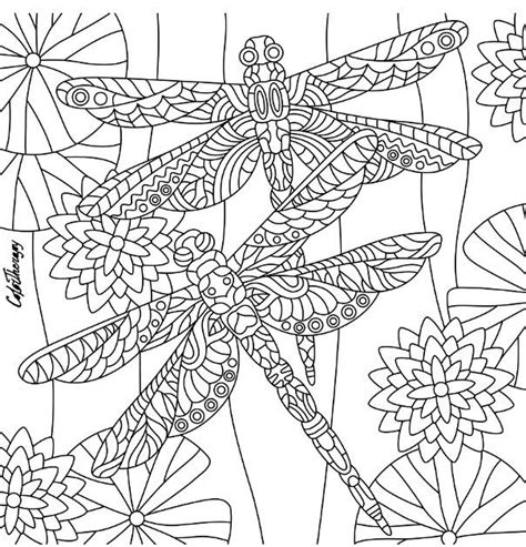 dragonfly coloring pages  adults home family style