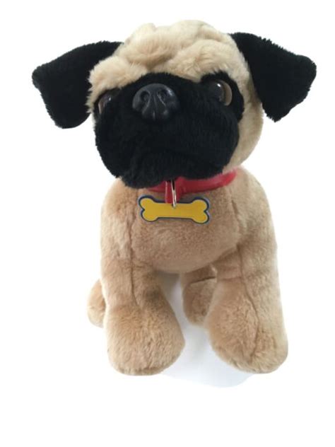 build  bear bab workshop plush pug dog tan black  retired red collar ebay