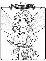 Tinkerbell Fairies Piratas Zarina sketch template