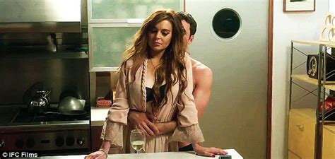 scantily clad lindsay lohan films a sex tape with porn star james deen in racy new the canyons
