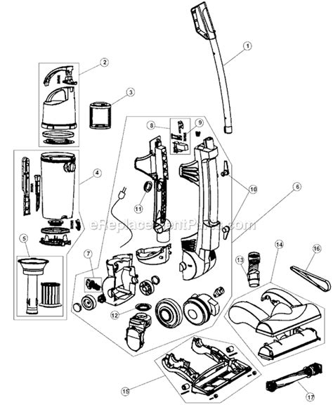 dirt devil  express vac bagless upright vacuum oem replacement parts