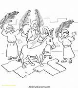 Coloring Jerusalem Palm Sunday Jesus Pages Enters Getdrawings sketch template