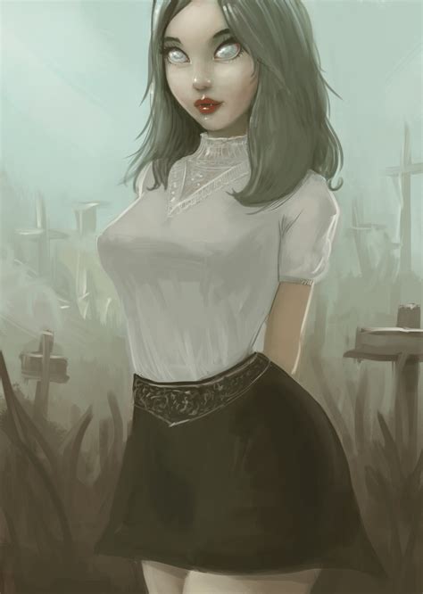 artstation zombie girl