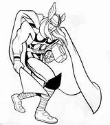 Thor Coloring Colorare Martello Avengers Disegni Bambini Bianco Everfreecoloring Disegnare Peppa sketch template