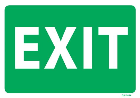 large exit sign industrial signs