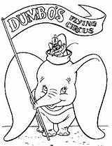 Dumbo Coloring Kids Pages Color Print Disney Printable sketch template