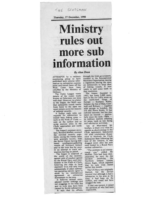 alan dron ministry rules    information nuclear information service