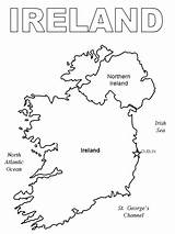 Coloring Pages Ireland Book Coloringpagebook Map sketch template