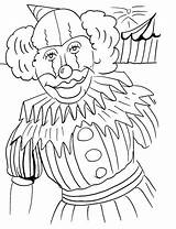 Clown Coloring Pages Printable Kids Print Face Happy Sad Popular Template sketch template