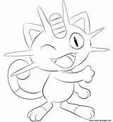 Pokemon Coloring Meowth Pages Printable Supercoloring Super Cute Library Book Print Drawing Popular Categories Info sketch template